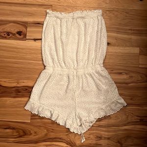 Polo Ralph Lauren White Poplin Romper